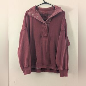 Aerie Rich Burgundy Knit Sweater